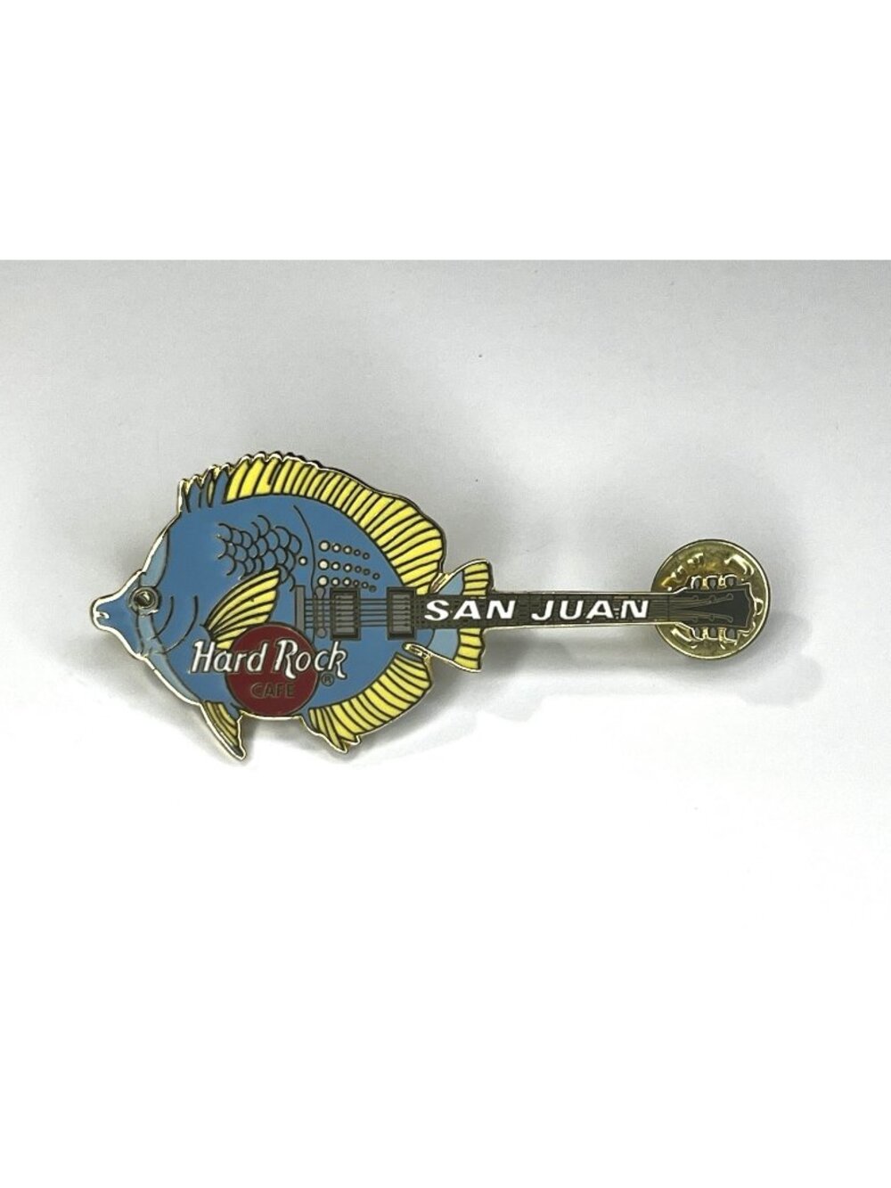 Hard Rock Cafe San Juan Pin 2000 - Caribbean Blue Fish Guitar Series 1 - HRC #80